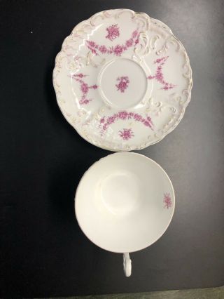 Antique C.  T.  German tea cup & saucer Numbered 3