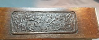 Antique Sewing Machine Cabinet Drawer Carved Wooden Utilty Box 2