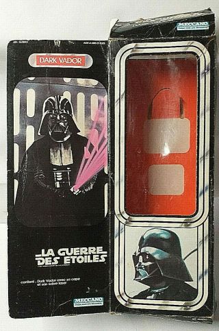 Meccano Vintage Star Wars Dark Vador Darth Vader 12 " Inch Doll French Box 1978