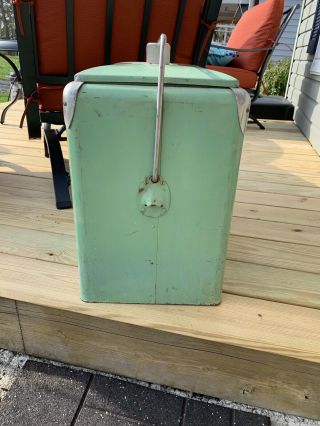 VINTAGE DR PEPPER ICE CHEST COOLER GREEN 4