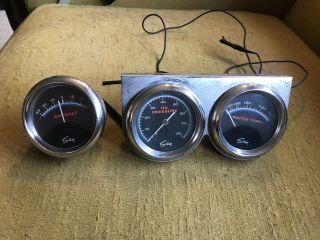 Sun Oil,  Water Temp And Amp Gauges Vintage