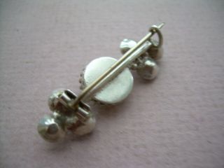 Antique Victorian Silver & Paste Man in the Moon Brooch Boxed. 8