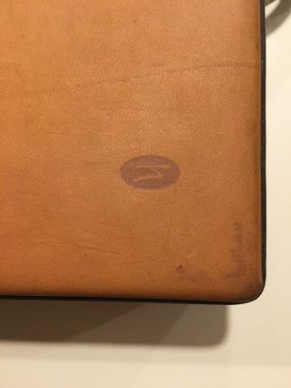 HARTMANN Vintage Brown Hard Case Tan Belting Leather Briefcase Combination 3