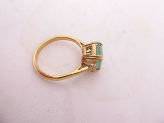 18ct gold 2.  5ct emerald diamond ring,  18k 750 2