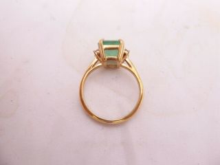 18ct gold 2.  5ct emerald diamond ring,  18k 750 3