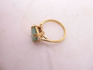 18ct gold 2.  5ct emerald diamond ring,  18k 750 4