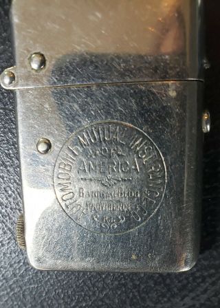 RARE Vintage Antique 1905 Nassau Petrol Lighter Advertising AMICA Insurance EXC 3