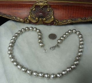 Vintage Sterling Silver Tiffany Heavy Bead 19.  1 " Necklace For Woman Or Man