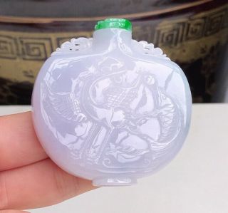 100 natural jade A goods hand - carved snuff bottle 532 4