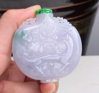 100 natural jade A goods hand - carved snuff bottle 532 5