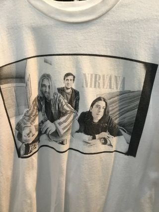 Rare 1996 Vintage USA Wild Oats Kurt Kobain Nirvana T Shirt 90 ' s XL White 2