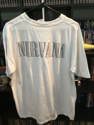 Rare 1996 Vintage USA Wild Oats Kurt Kobain Nirvana T Shirt 90 ' s XL White 3