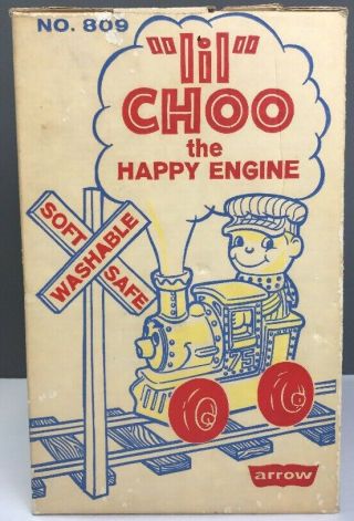 Vintage Lil Choo The Happy Engine Pull Toy Squeeze By Arrow 5