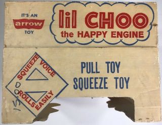 Vintage Lil Choo The Happy Engine Pull Toy Squeeze By Arrow 6