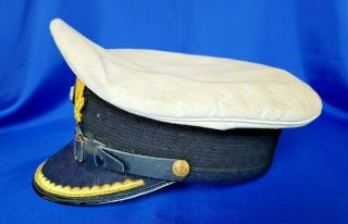 WW2 - Authentic - kriegsmarine U - Boat - Offizier Schirmmutze - German Officer Cap - Hat 2