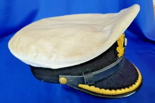 WW2 - Authentic - kriegsmarine U - Boat - Offizier Schirmmutze - German Officer Cap - Hat 5