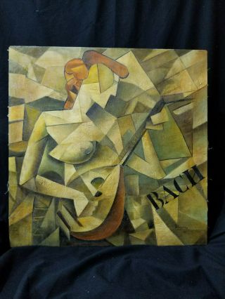 Oil on canvas,  Vintage,  rare 1911,  Cubism,  siganture Picasso (24.  8 x 24.  8 inches) 2