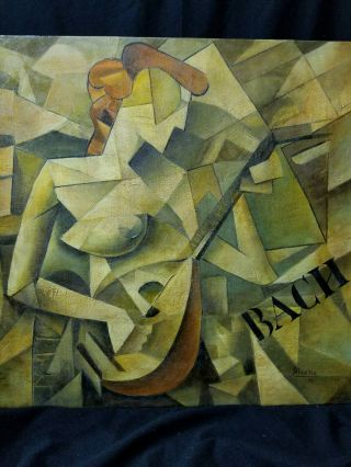 Oil on canvas,  Vintage,  rare 1911,  Cubism,  siganture Picasso (24.  8 x 24.  8 inches) 3