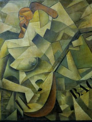 Oil on canvas,  Vintage,  rare 1911,  Cubism,  siganture Picasso (24.  8 x 24.  8 inches) 5