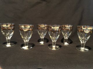 USSR Handmade Crystal Cordial Stemware / Trimmed in Gold / 2 oz. 3