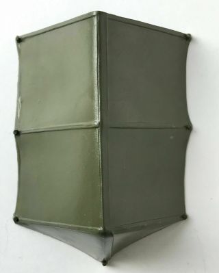 Marx Green Military army Pup Tents 3 Trash cans Bazooka Cannon rifle plastic 2