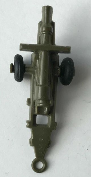 Marx Green Military army Pup Tents 3 Trash cans Bazooka Cannon rifle plastic 4