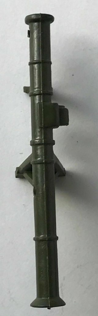 Marx Green Military army Pup Tents 3 Trash cans Bazooka Cannon rifle plastic 6