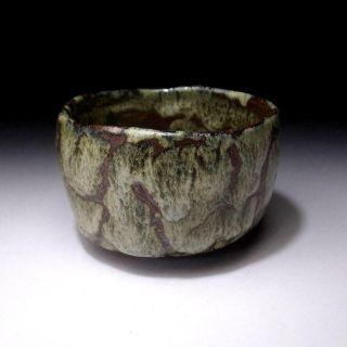 XH7: Vintage Japanese pottery tea bowl of Seto Ware,  WABI SABI taste 2