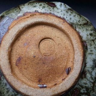 XH7: Vintage Japanese pottery tea bowl of Seto Ware,  WABI SABI taste 8