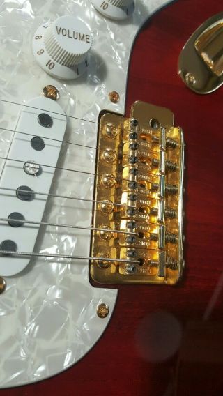 Fender Squier ProTone Stratocaster Korea CrimsonRed Rosewood Gold 90s Vintage NM 10