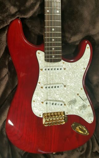 Fender Squier Protone Stratocaster Korea Crimsonred Rosewood Gold 90s Vintage Nm