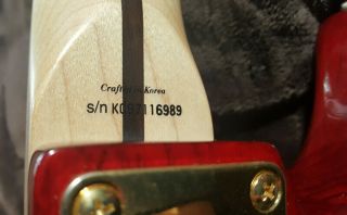 Fender Squier ProTone Stratocaster Korea CrimsonRed Rosewood Gold 90s Vintage NM 7