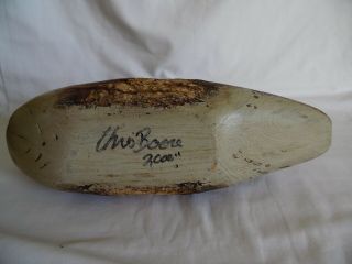 Chris Boone Canadian Goose Wood Sculpture Decoy Signed Vintage Hand Carved 8