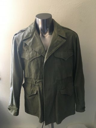1940s Ww2 Us Army M - 1943 Field Jacket Od Green Vintage Militaria Workwear 42r