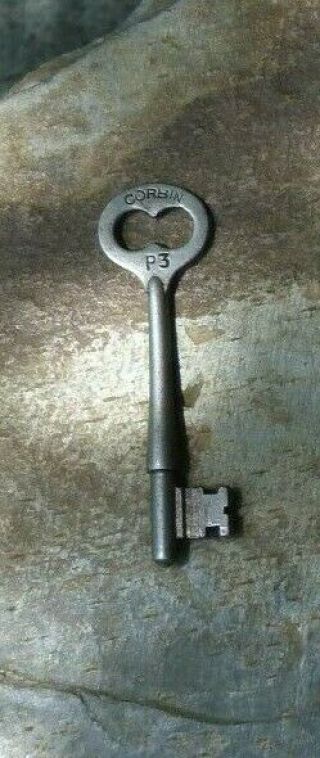 Antique Corbin Mortise Lock Skeleton Key P3 Antique Door Key Corbin P 3