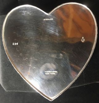 Theodore B.  Starr Sterling Silver Heart Shaped Jewelry Box Casket 12