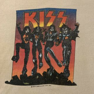 Vintage Kiss Tour Shirt Aucoin 1976