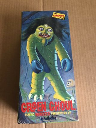 Green Goul Vintage Monster Toy Model 1965 Aurora Era Lindberg Boxed Complete
