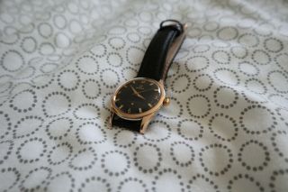 Vintage Omega Constellation Pie Pan Black Dial,  Rose Gold Cap & Stainless Steel 2