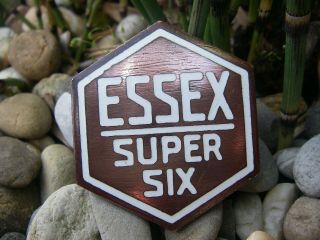 Vintage Essex Six - Hudson Motor Company Car Radiator Badge Emblem Plaque