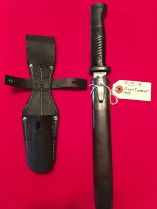 Vintage 1940 Elite - Diamant K98 German Bayonet W/scabbard And Frog