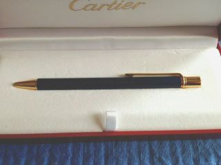 Cartier Must De Cartier Blue & Gold Ballpoint Pen - Vintage Make Your