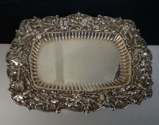 Antique Whiting Sterling Silver Heavy Repousse Veg Serving Dish - 55606