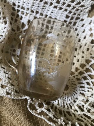 ANTIQUE 1893 WORLD ' S FAIR MARY GREGORY GLASS MUG CUP BOY1893 7