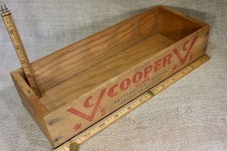 Wood Cooper CHEESE box crate vintage old Pope & Sons Phila rustic decoration 4