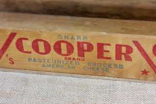 Wood Cooper CHEESE box crate vintage old Pope & Sons Phila rustic decoration 5