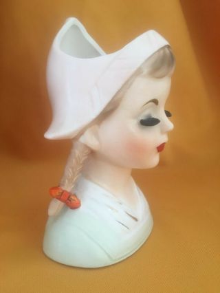 rare vintage Dutch Costume Lady head vase 4