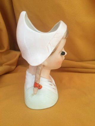 rare vintage Dutch Costume Lady head vase 5