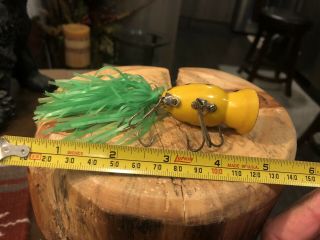 Vintage Arbogast Hula Popper Fishing Lure Rare Hard To Find Pattern 5