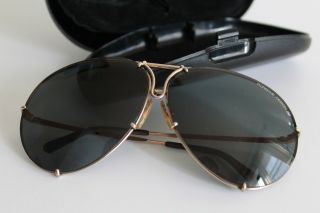 Rare Vintage Porsche Design By Carrera Gold Aviators Made In Austria 4 Lenses 3